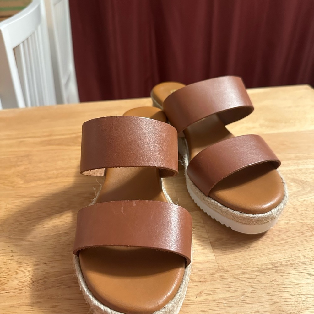 Brown Wedge Sandals